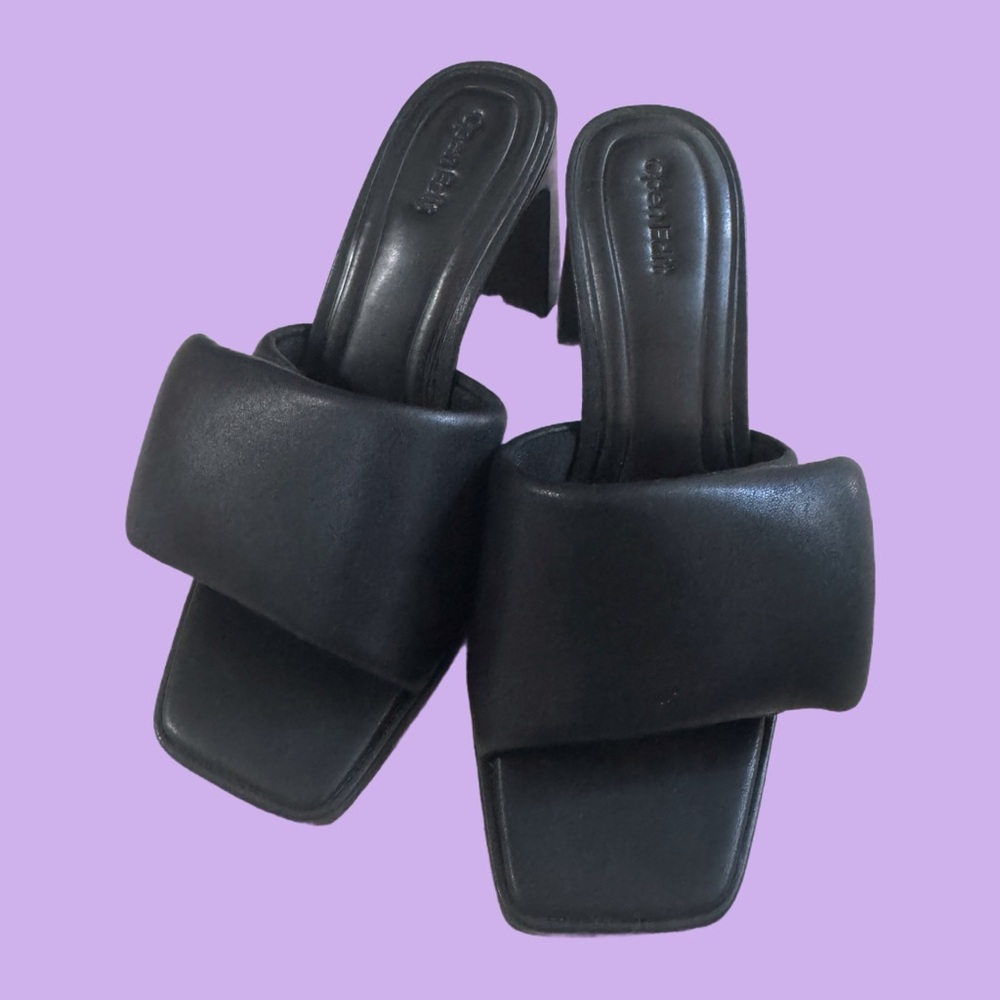 ✨ Open Edit - black heels with adjustable velcro strap